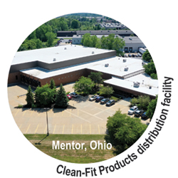 aeiral view of Clean-Fit distribution center